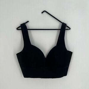A.L.C Morley Bustier Black Crop Top